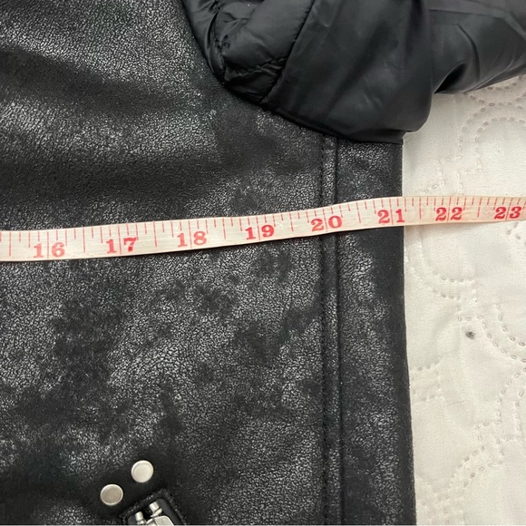 Armani Exchange AX Men’s Black Moto Jacket Faux Sherpa Lined Size M - Picture 6 of 16